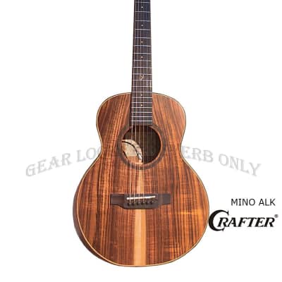 Crafter Mino ALK Solid acacia koa electronic acoustic guitar with armrest travel guitar image 2