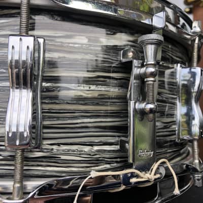 Ludwig 1963 "Ringo-Beatle Spec" Black Oyster Jazz Festival, 5, 5/16" x 14", Holy Grail! Clean! image 3