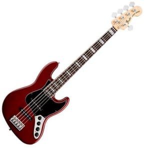 Fender American Deluxe Jazz Bass V 5-String Electric Bass (Maple Fingerboard, Black) image 3