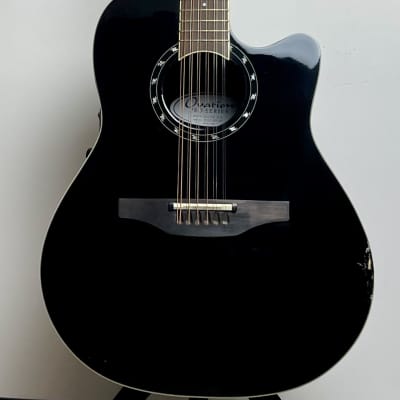 Ovation 2751AX-5 Standard Balladeer 12-String Deep Contour Acoustic-Electric Guitar - Black image 4