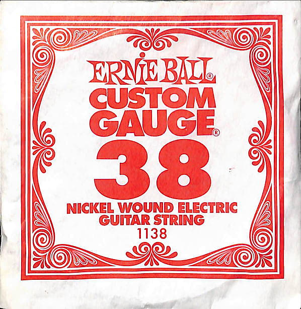 Six (6) .038 Ernie Ball Custom Gauge Nickel Wound Reverb