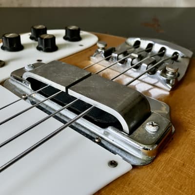 Rickenbacker 4001 (1968) bass guitar : checkerboard & crushed pearl image 8