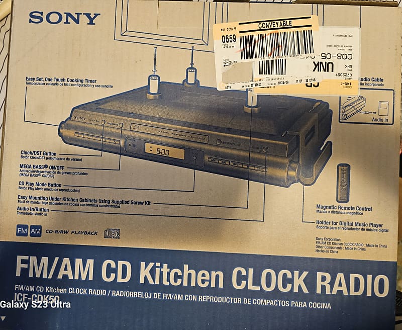 SONY ICF-CDK50 UNDERCOUNTER CLOCK CD AM/FM deals RADIO PLAYER