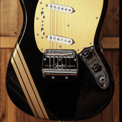 Fender Custom Shop '64 Mustang, NOS Black w/ Fire Mist Gold Racing Stripe image 4