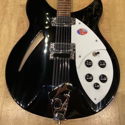 Rickenbacker 330/12 JetGlo 12-String 24-Fret Electric Guitar Black image 8