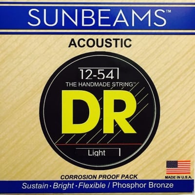 DR RCA-12 Sunbeam Acoustic Guitar Strings Medium 12-54 gauge image 1