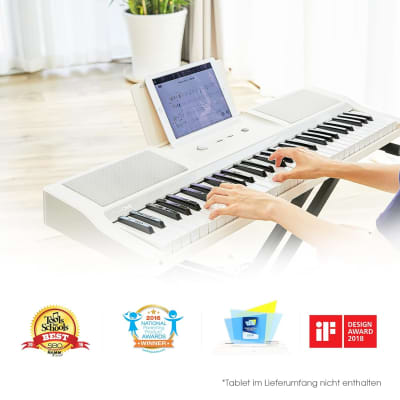 Keyboard Piano, 61 Key Piano Keyboard For Beginner/Professional, Electric Piano W/Lighted Keys, Music Stand & Piano App, Supports Usb Midi/Audio/Microphone/Headphones/Sustain Pedal image 6