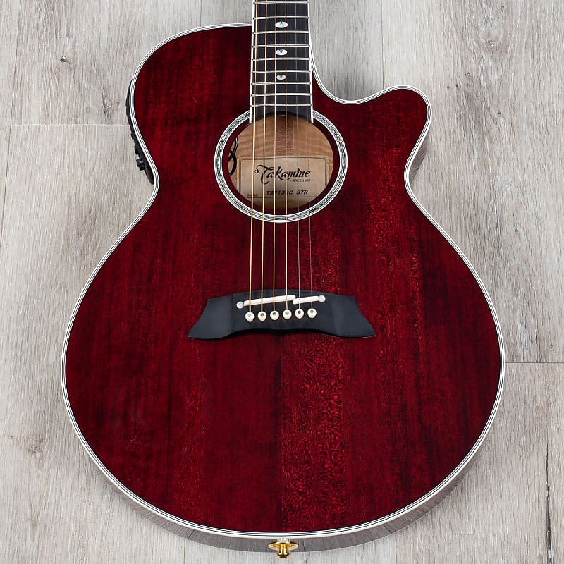 Takamine TSP158C STR Acoustic-Electric Guitar, Ebony