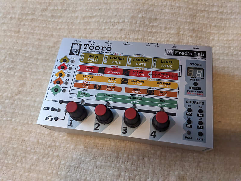 Fred's Lab Töörö Polyphonic Hybrid Desktop Synthesizer