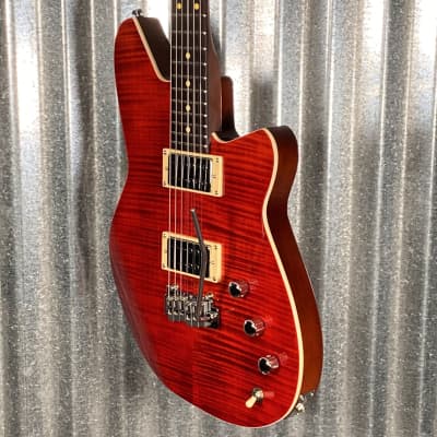 Reverend Kingbolt RA FM Transparent Wine Red Guitar #58850 image 6