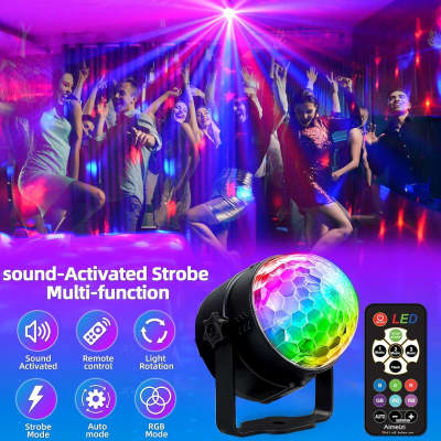 Luditek Sound Activated Party Lights with Remote Control Dj Lighting, Disco  Ball Strobe Lamp 7 Modes Stage Light for Home Room Dance Parties Birthday