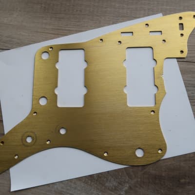 Immagine 58 - 60   Fender Jazzmaster  pickguard USA Hole pattern Relic / Aged  Gold Anodized   Aluminum 59 RI - 8