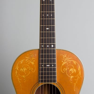 Washburn  Model 5238 Deluxe Flat Top Acoustic Guitar (1930), ser. #1803, black tolex hard shell case. image 8