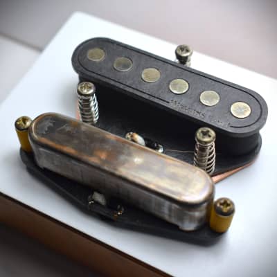 Wiggins Brand,  heavy relic Telecaster hand wound pickup set, Traditional's, Vintage wound, alnico 5 image 2