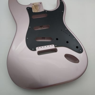 3lbs 11oz BloomDoom Nitro Lacquer Aged Relic Faded Burgundy Mist S-Style Vintage Custom Guitar Body image 1