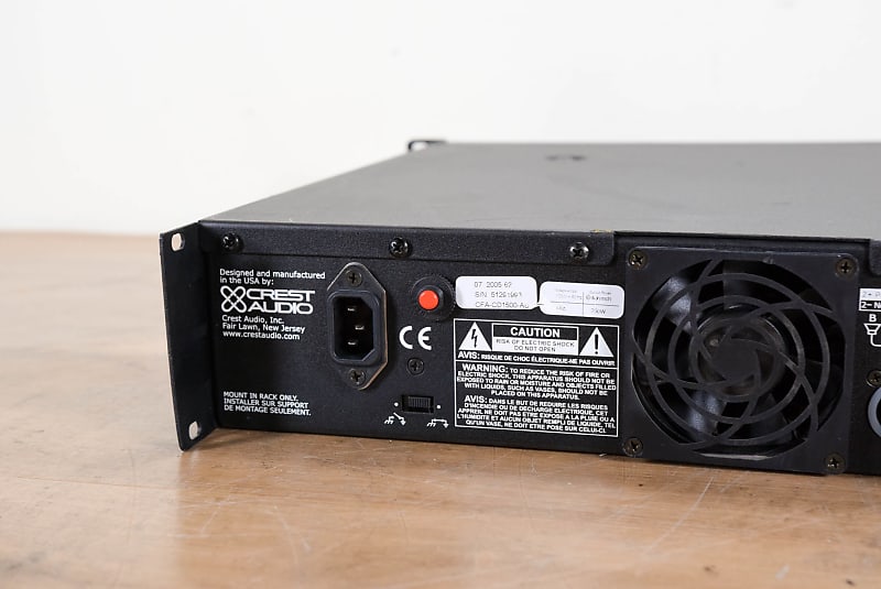 Crest Audio CD-1500 Two-Channel Power Amplifier (church