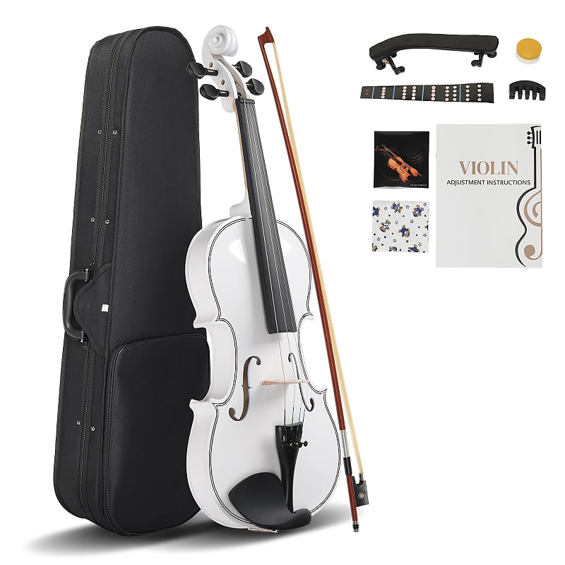 4/4 Full Size Acoustic Violin Fiddle Set with Case Bow Rosin for Student  Adult