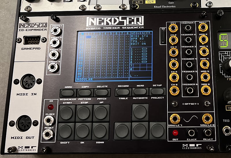 XOR Electronics Nerdseq + midi expander Reverb