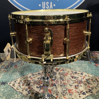 Canopus - 14x6.5" AM-1465, Alphonse Mouzon Signature, Wenge+Birch 11-Ply Snare Drum 2016 - Natural Pale LQ image 4