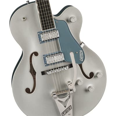 Gretsch G6118T-140 Limited 140th Anniversary Hollow Body, Two-Tone Pure Platinum/Stone Platinum image 5