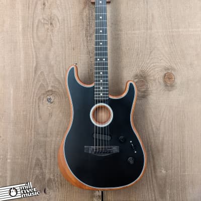 Fender American Acoustasonic Stratocaster Black 2021 w/ Gig Bag image 2