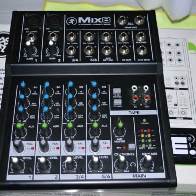 Mackie Mix8 8-Channel Compact Mixer No Power Supply In box Never Used Good Price With New image 2