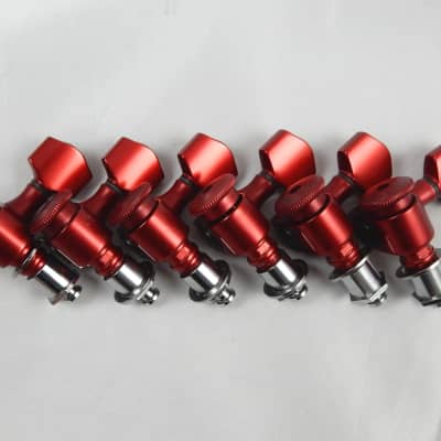 SPERZEL 6-In-Line Trim-Lok Locking Guitar Tuning Keys - Red