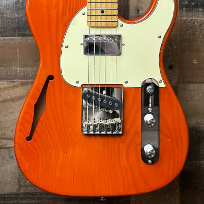 G&L Tribute Series ASAT Classic Bluesboy Semi-Hollow Clear Orange Electric Guitar for sale