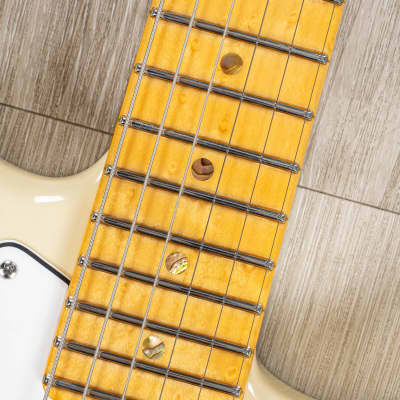 Fender American Custom Stratocaster Guitar, Maple Fingerboard Vintage Blonde NOS image 8