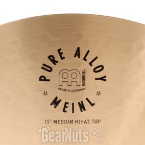 Meinl Cymbals 15 inch Pure Alloy Medium Hi-hat Cymbals image 5