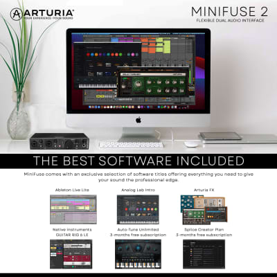 Arturia MiniFuse 2 Audio and MIDI Black Interface with Software Ableton image 4
