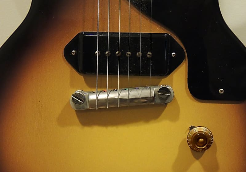 MojoAxe Compensated Wraparound Bridge for Vintage Les Paul Junior, Special, or Historic RI - AGED image 1
