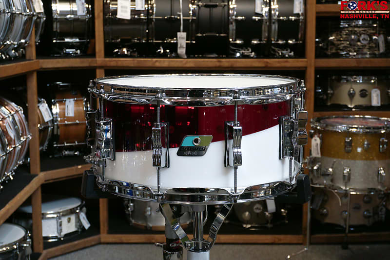 Ludwig 6.5x14 Vistalite Snare Drum - "Red/White" image 1