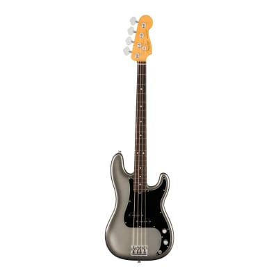 Fender American Professional II Precision 4-String Bass Guitar with Rosewood Fingerboard (Right-Handed, Mercury) for sale