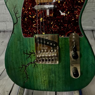MB 1955 Custom Guitars Model “T” (Fractal) 2023  Green image 4