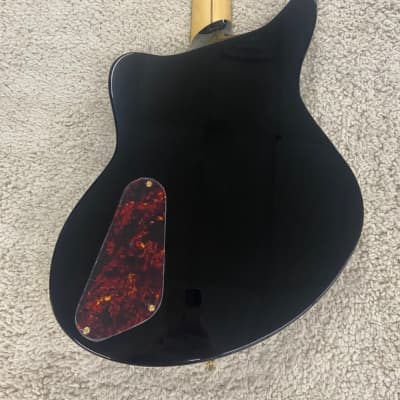 D'Angelico Deluxe Bedford SH Electric Guitar w/Case, Black DADBEDSHSBKGS image 2