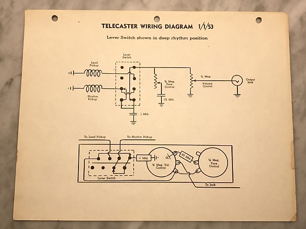 1953 Fender Telecaster Wiring Diagram image 1