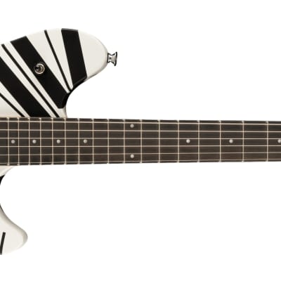 EVH Wolfgang Special Striped Series Ebony Fingerboard Satin Black and White 5107702317 image 1