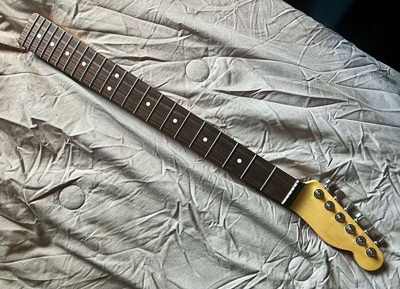 Warmoth Telecaster Neck + Hipshot staggered locking tuners Reverb