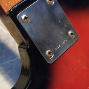 vintage redburst TEISCO Electric guitar surf beat Hertiecaster Mij Japan 1960s image 16