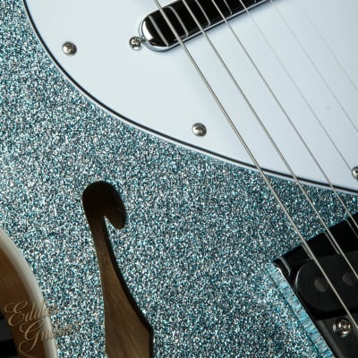 Suhr Eddie's Guitars Exclusive Custom Classic T Roasted - Ice Blue Sparkle image 14