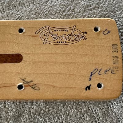 2019 Fender Stratocaster Loaded Maple Neck Staggered Tuners + F Neck Plate w Screws MIM Mexico image 15