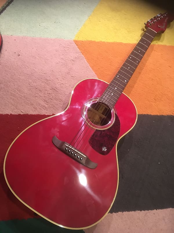 Fender Japan YC-25H Catalina Hanako early 1980s red acoustic Terada 1982-85  MIJ Made in Japan