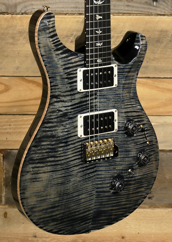 PRS 10 Top Custom 24 Piezo Electric Guitar Faded Whale Blue w/ Case image 1