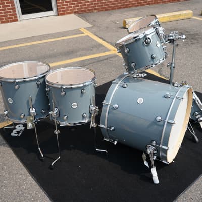 DW Design Series 6pc Shell Pack || Steel Gray Lacquer || Maple Shell/10''/ 12"/14"sn. /16''/18''/22" image 6