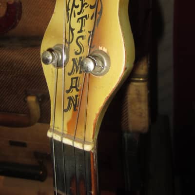 1949 Kay Old Kraftsman 5 String Banjo White and Brown image 4