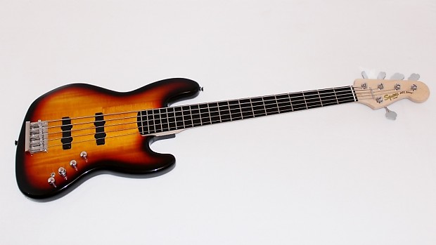 Squier Deluxe Jazz Bass Active V 5弦 Squier Deluxe Jazz Bass V Active - 3-Color Sunburst | Sweetwater