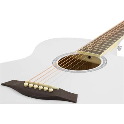 Tiger ACG4 Electro Acoustic Guitar for Beginners, White image 2