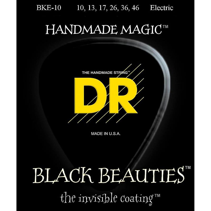 DR K3™ Black Beauties™ Electric Guitar Strings Nickel Plated Medium BKE-10 image 1