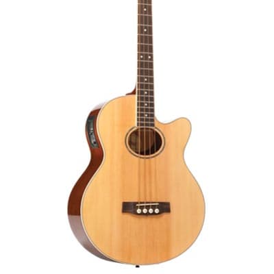 Monterey MAB-325CE Solid Top Acoustic Electric Bass Guitar - Natural image 1